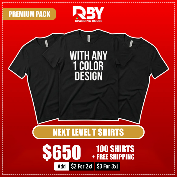 Premium Custom T-Shirts – Next Level Bulk Pack
