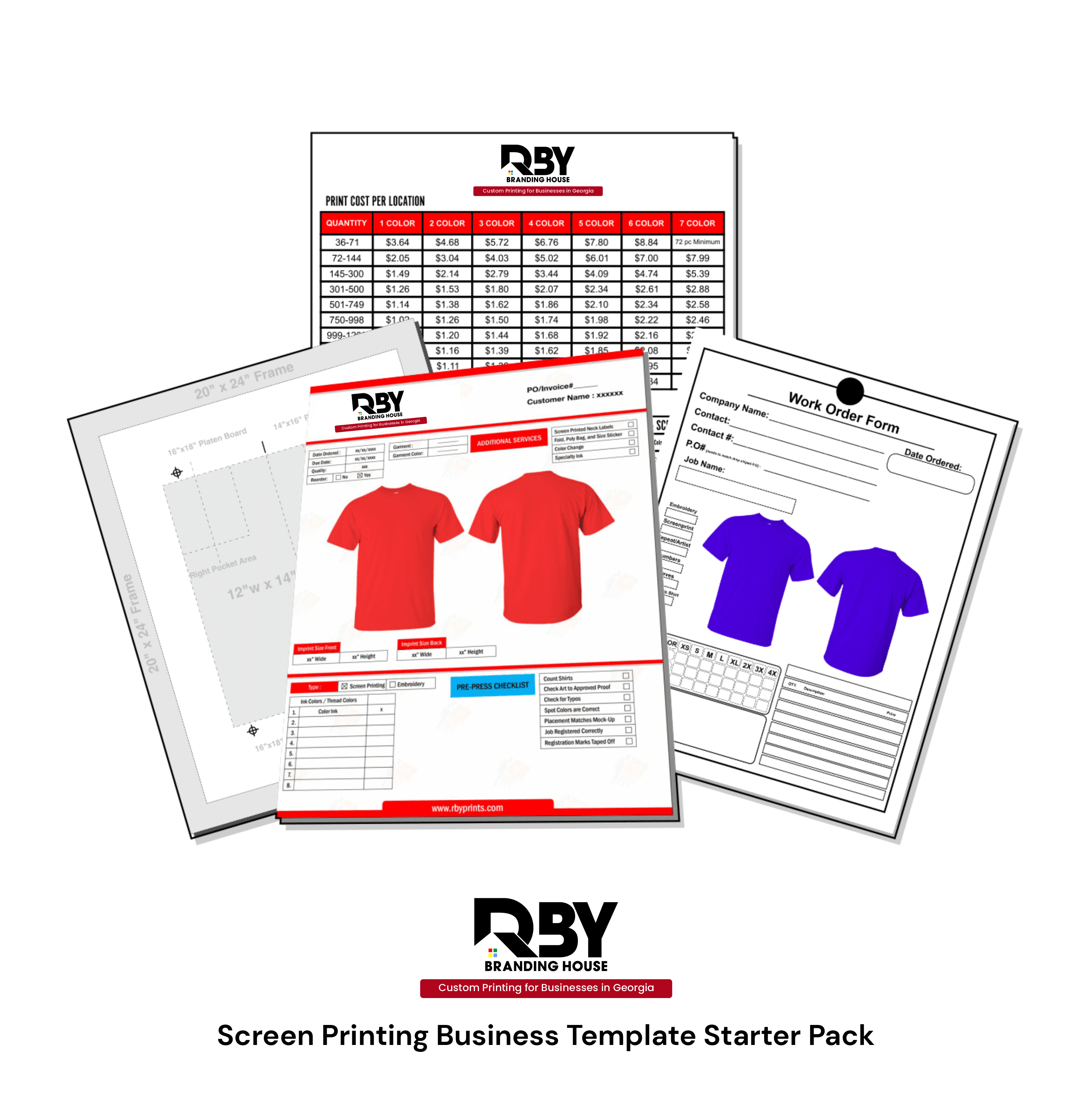 Free Download Screen Printing Business Template